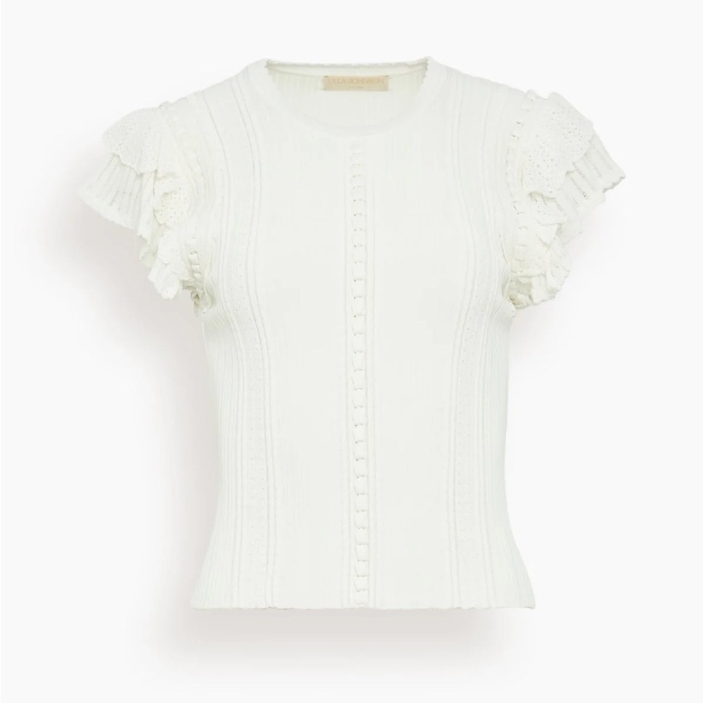 Ulla Johnson Giulia Ruffle Top Pristine Size Medium - Picture 3 of 10